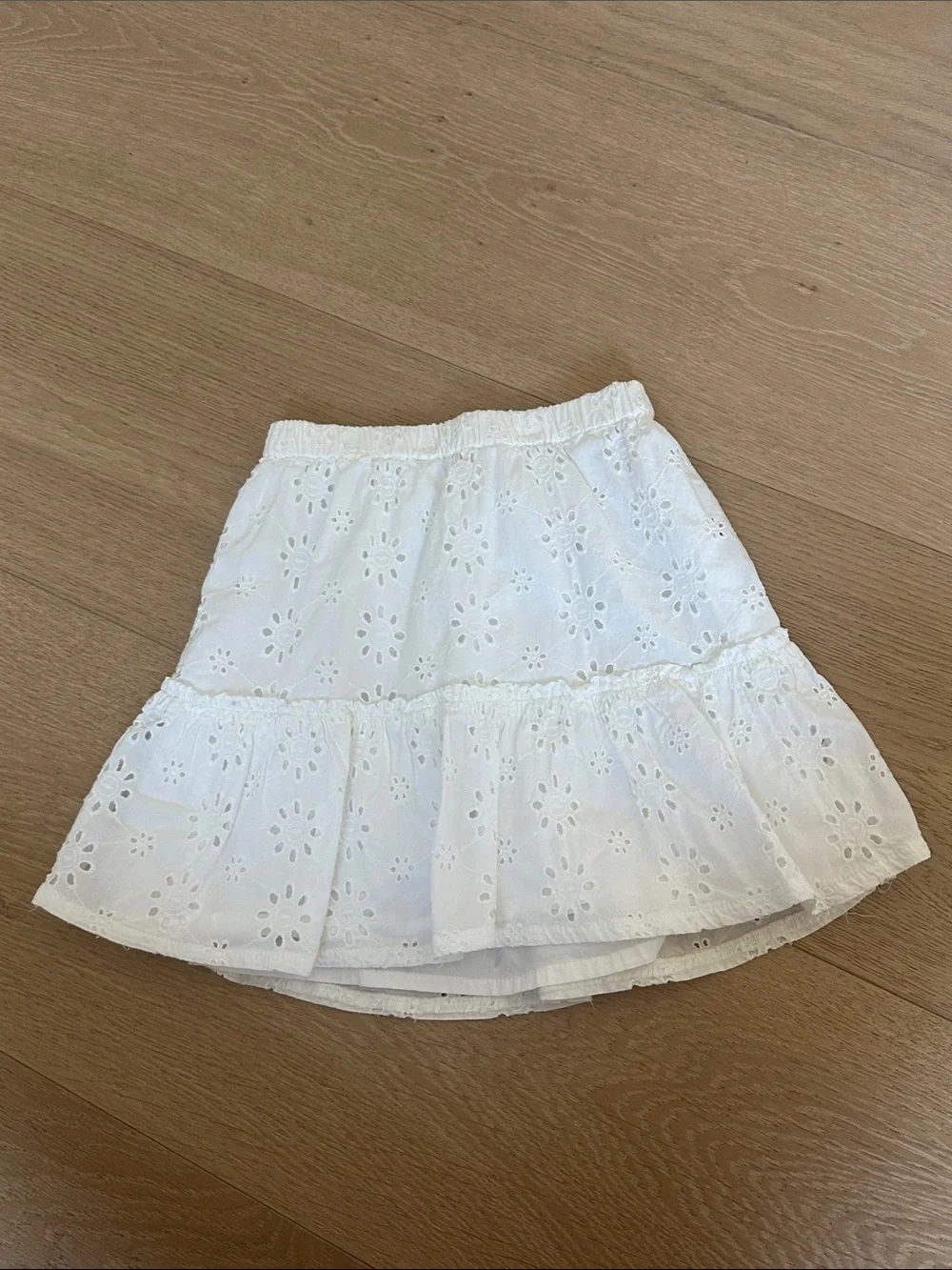 GAP Kids White Eyelet Top & Tiered Skirt Set